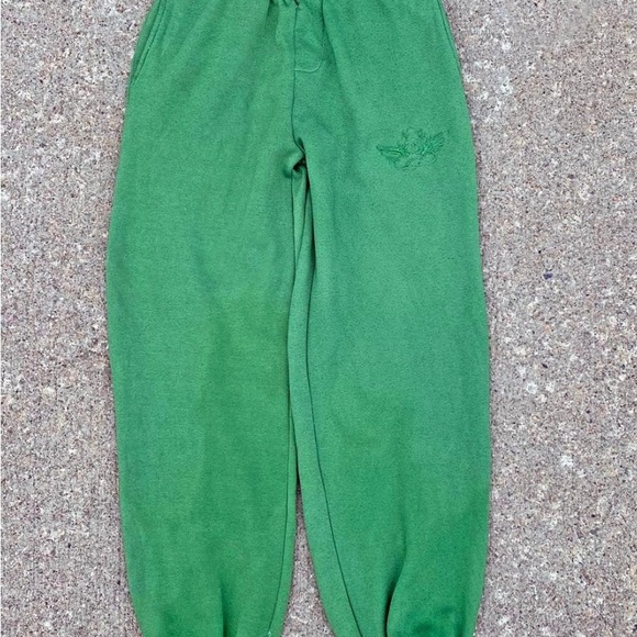 BOYS LIE Josh Grunfeld Green Sweatpants w/missing button at waist. NWOT - Picture 2 of 6